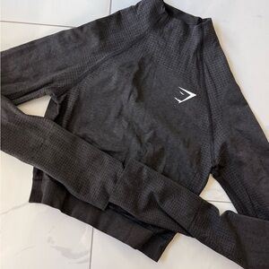 Gymshark Women’s Cropped Turtle Neck Seamless Long Sleeve Workout Top